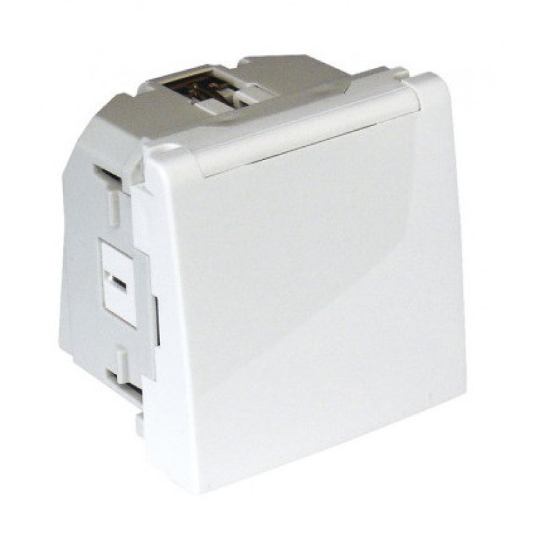 Механізм розетки з кришкою 2P+Z ШУКО 16 А 250 V 2-мод. Білий 45128 SBR Efapel Quadro 45