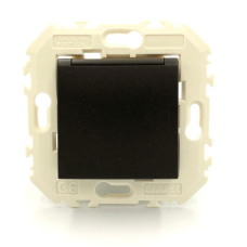 Механізм розетки з кришкою 2P+Z ШУКО 16 А 250 V 2-мод. Чорний 45128 SPM Efapel Quadro 45