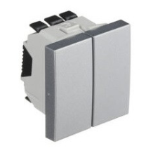 Вимикач Quadro45 2-кл. 2-мод. Алюміній 45061 SAL Efapel