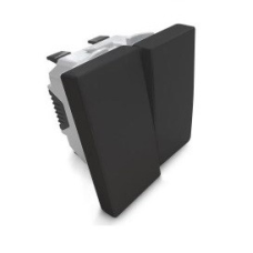 Вимикач Quadro45 2-кл. 2-мод. Чорний мат 45061 SPM Efapel