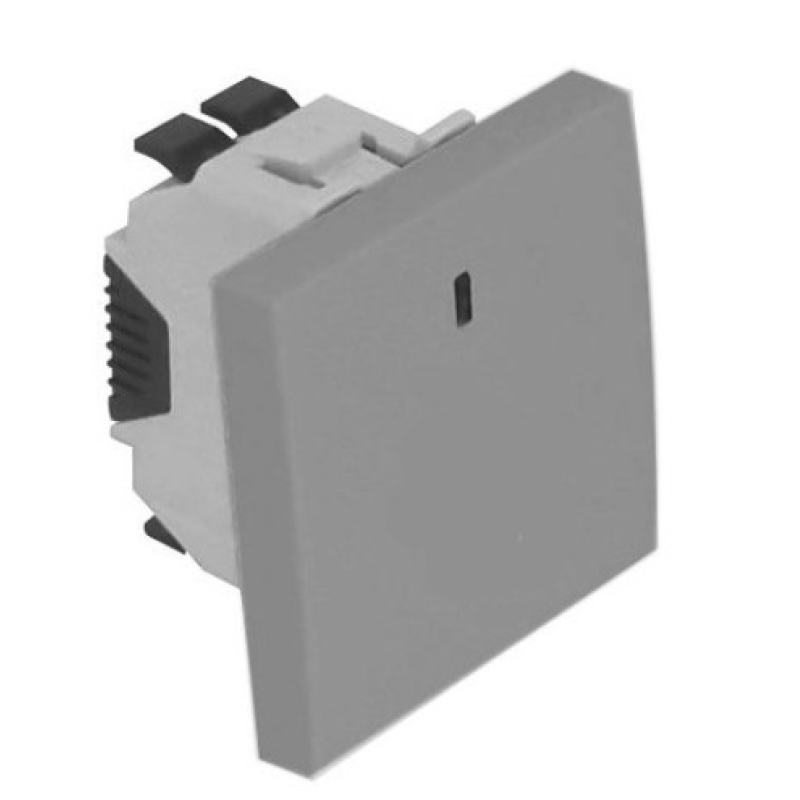 Вимикач Quadro45 1-кл. перехресний із підсвіткою 2-мод. Алюміній 45052 SAL Efapel Вимикач Quadro45 1-кл. перехресний із підсвіткою 2-мод. Алюміній 45052 SAL Efapel