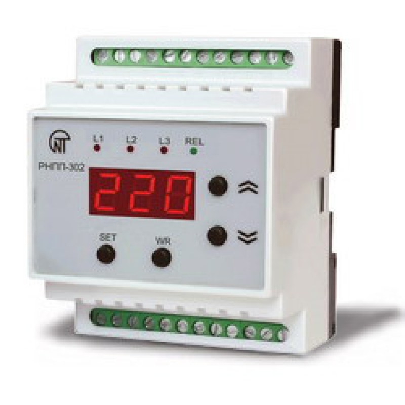 Трифазне реле напруги і контролю фаз РНПП-302 Трифазне реле напруги і контролю фаз РНПП-302