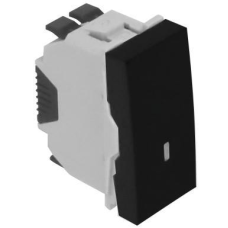 Вимикач Quadro45 1-кл. перехресний із підсвіткою 1-мод. Чорний мат 45053 SPM Efapel