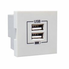 Подвійний зарядний пристрій USB типу A - 2мод. Білий 45439 SBR Quadro 45 Efapel