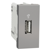 Одинарний зарядний пристрій USB типу A 1-мод. Алюміній 45383 SAL Quadro 45 Efapel