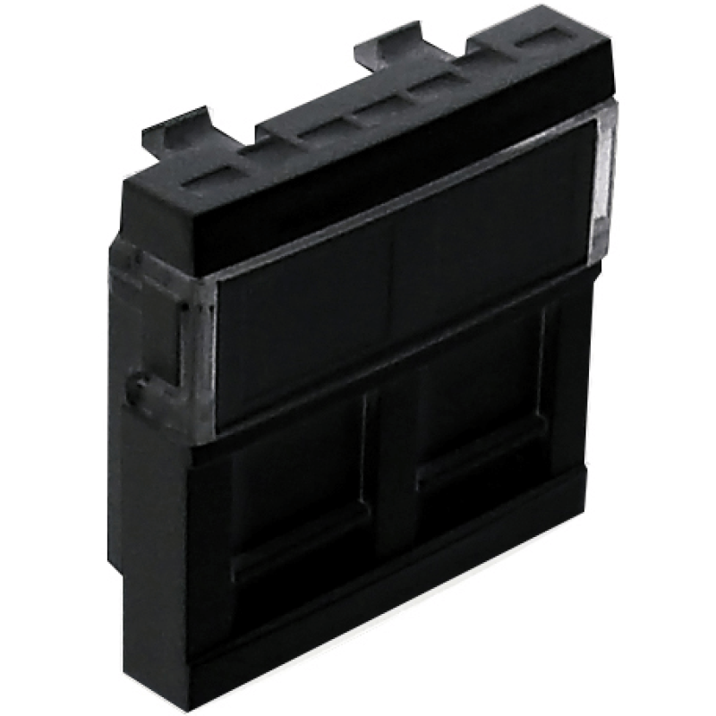 Панель для 2хRJ45 CONNECT 2-мод. Чорний матовий 45971 SPM Quadro 45 Efapel Панель для 2хRJ45 CONNECT 2-мод. Чорний матовий 45971 SPM Quadro 45 Efapel