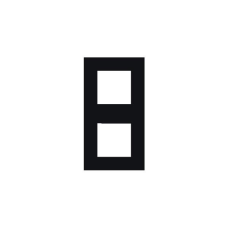 Рамка 2-місна квадрат. Чорна матова 45920 TPM, Quadro 45, Efapel