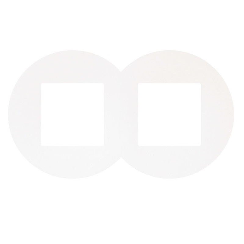 Рамка 2-місна кругла. Біла матова 43920 TBM, Quadro 45, Efapel Рамка 2-місна кругла. Біла матова 43920 TBM, Quadro 45, Efapel