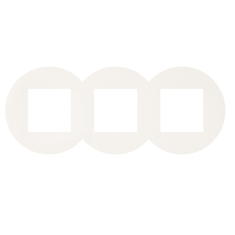 Рамка 3-місна кругла. Біла матова 43930 TBM, Quadro 45, Efapel Рамка 3-місна кругла. Біла матова 43930 TBM, Quadro 45, Efapel