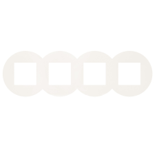 Рамка 4-місна кругла. Біла матова 43940 TBM, Quadro 45, Efapel