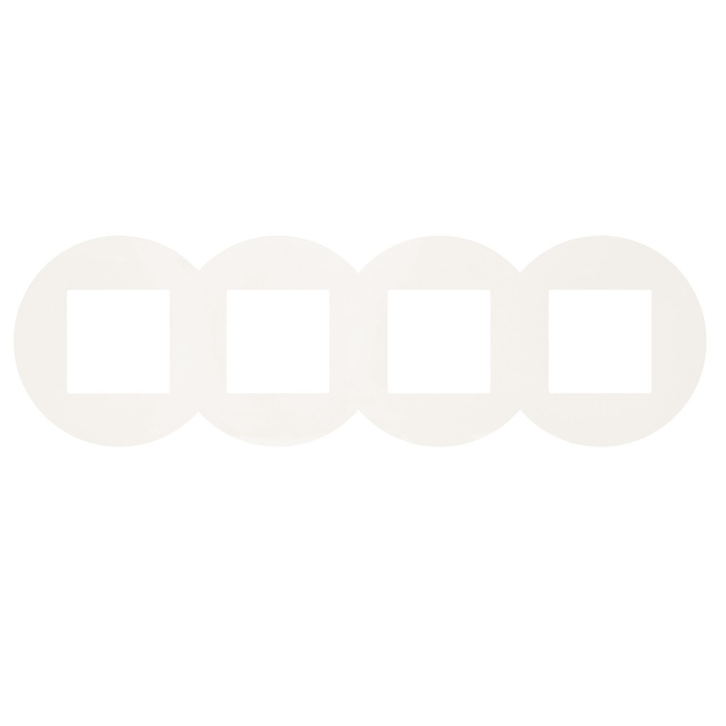 Рамка 4-місна кругла. Біла матова 43940 TBM, Quadro 45, Efapel Рамка 4-місна кругла. Біла матова 43940 TBM, Quadro 45, Efapel