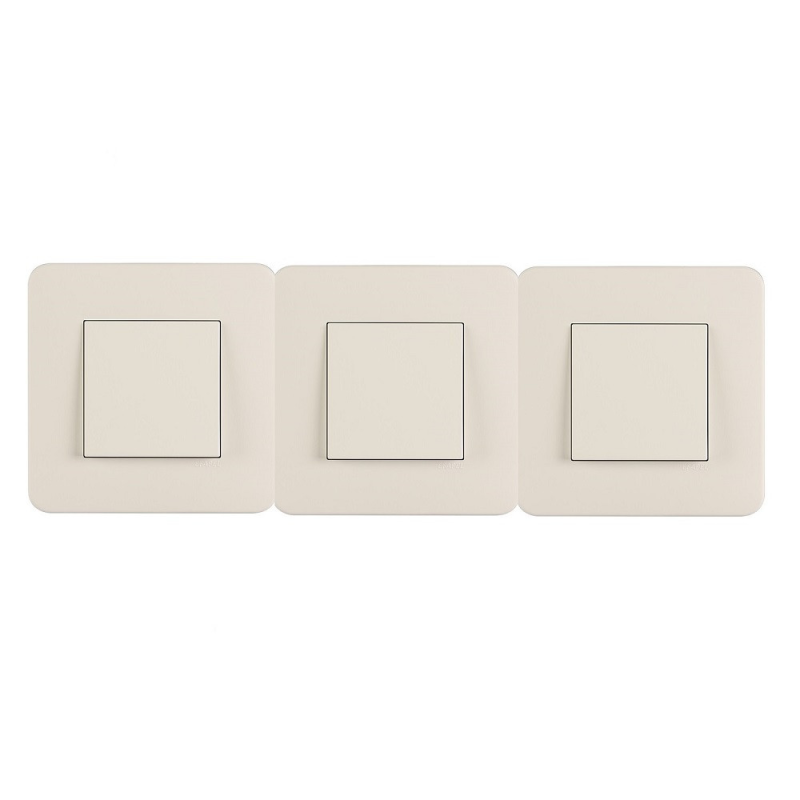 Рамка 3-а EFAPEL LATINA CROMA матовий білий / хром 42930 TBH