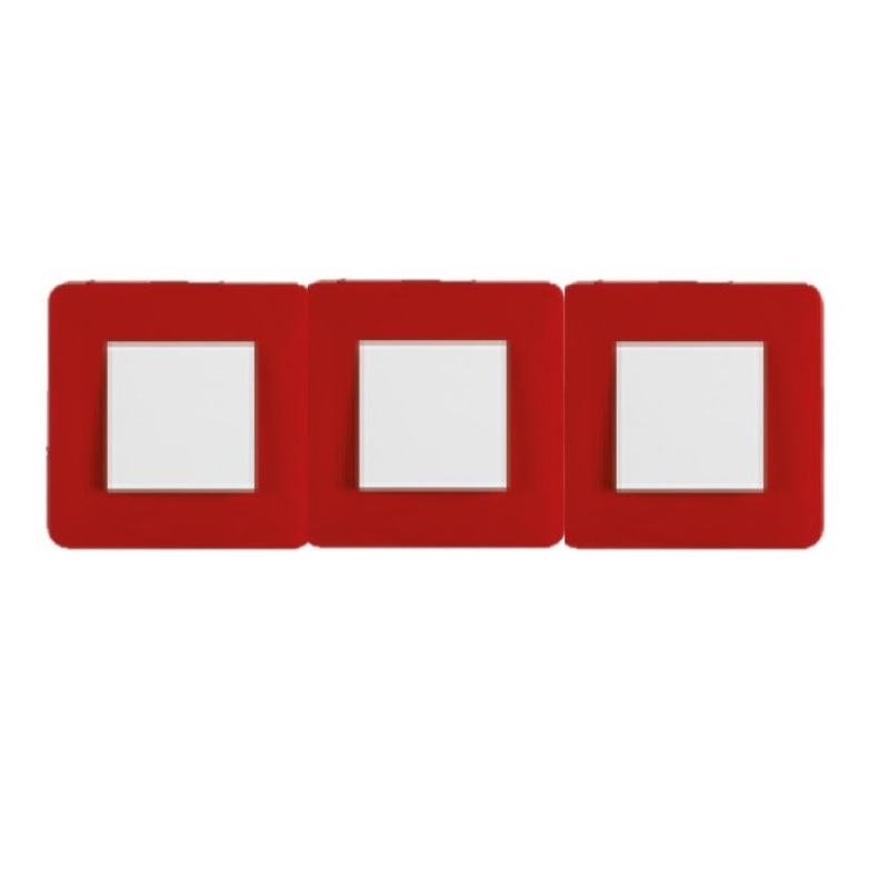 Рамка 3-а EFAPEL LATINA LYRA червоний 42930 TRJ Рамка 3-а EFAPEL LATINA LYRA червоний 42930 TRJ