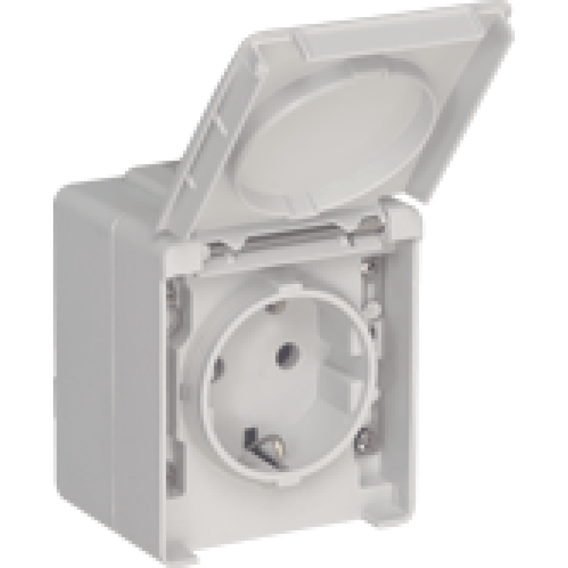 Розетка з/к. Schuko тип (ступінь захисту IP65) Біла 48131 CBR, WATERPROOF 48 Efapel Розетка з/к. Schuko тип (ступінь захисту IP65) Біла 48131 CBR, WATERPROOF 48 Efapel