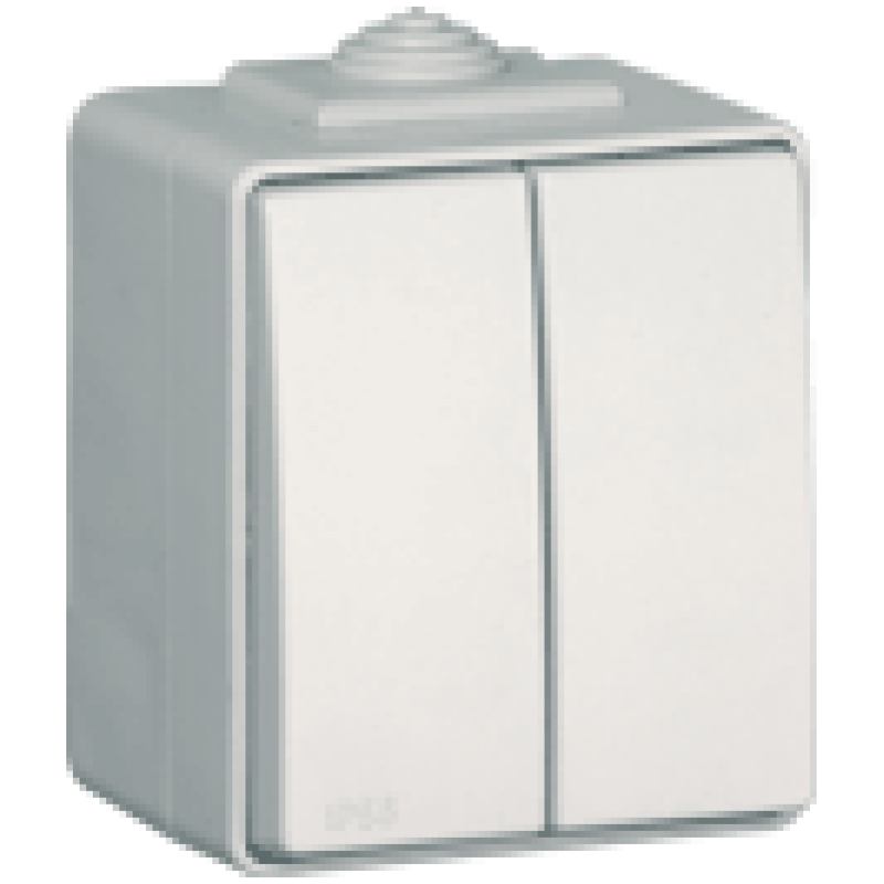 Вимикач двоклавішний IP65 Сірий 48061 CCZ, WATERPROOF 48 Efapel Вимикач двоклавішний IP65 Сірий 48061 CCZ, WATERPROOF 48 Efapel