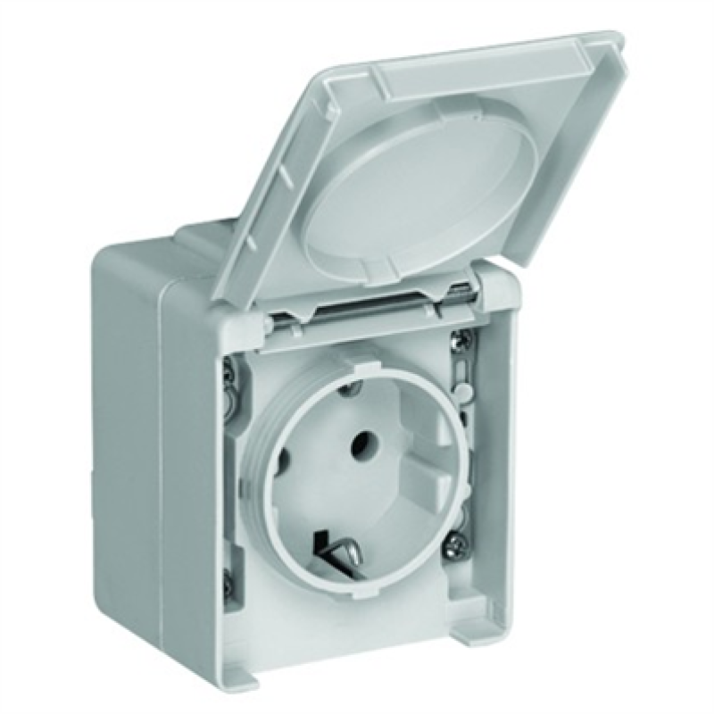 Розетка з/к. Schuko тип (ступінь захисту IP65) Сірий 48131 CCZ, WATERPROOF 48 Efapel