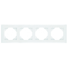 Рамка чотириразова універсальна LOGUS біла