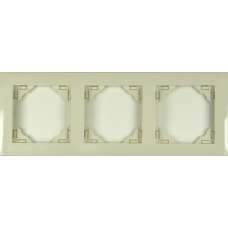 Рамка потрійна універсальна LOGUS слонова кістка 90930 TMF