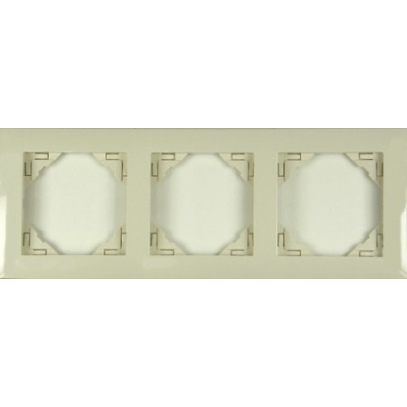 Рамка потрійна універсальна LOGUS слонова кістка 90930 TMF Рамка потрійна універсальна LOGUS слонова кістка 90930 TMF