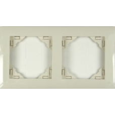Рамка подвійна універсальна LOGUS слонова кістка 90920 TMF