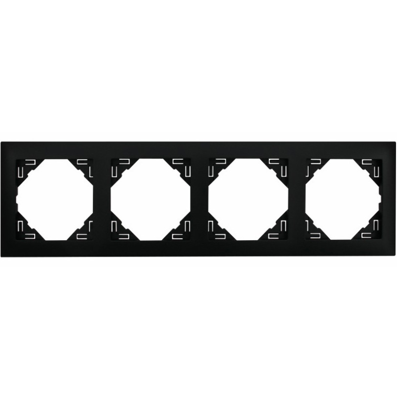 Рамка чотириразова універсальна LOGUS чорний матовий 90940 TPM Рамка чотириразова універсальна LOGUS чорний матовий 90940 TPM
