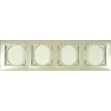 Рамка чотириразова універсальна LOGUS металік перламутровий 90940 TPE