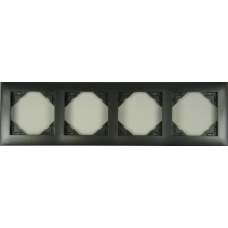Рамка чотириразова універсальна LOGUS металік графіт 90940 TIS