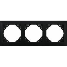 Рамка потрійна універсальна LOGUS чорний матовий 90930 TPM