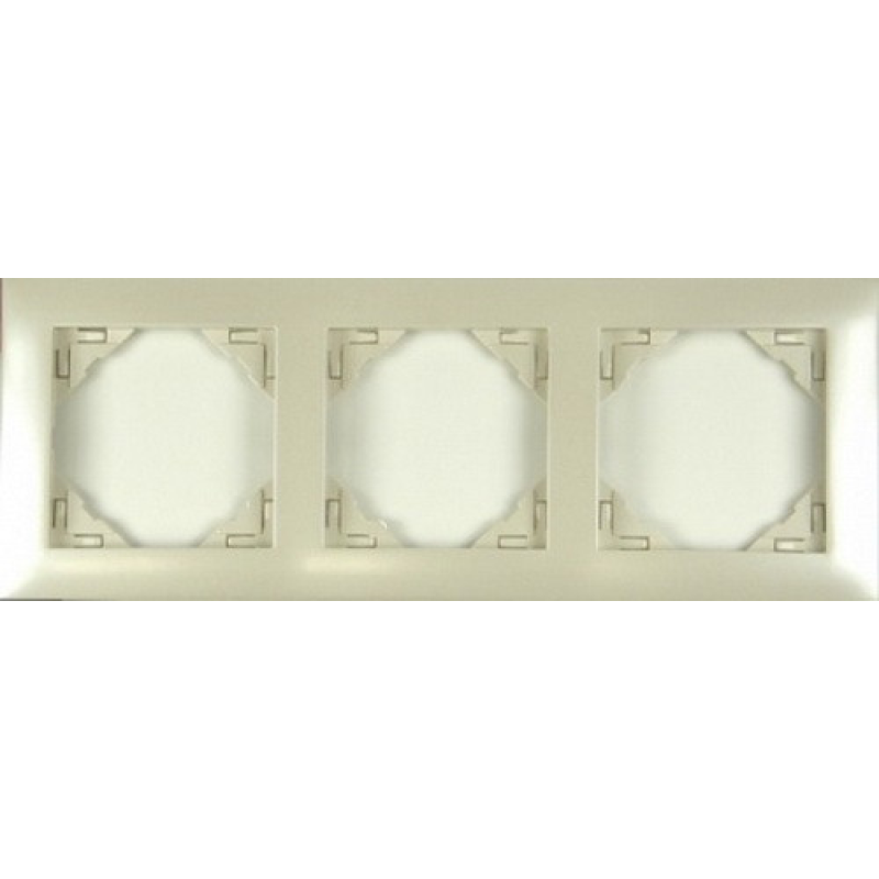 Рамка потрійна універсальна LOGUS металік перламутровий 90930 TPE