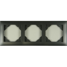 Рамка потрійна універсальна LOGUS металік графіт 90930 TIS