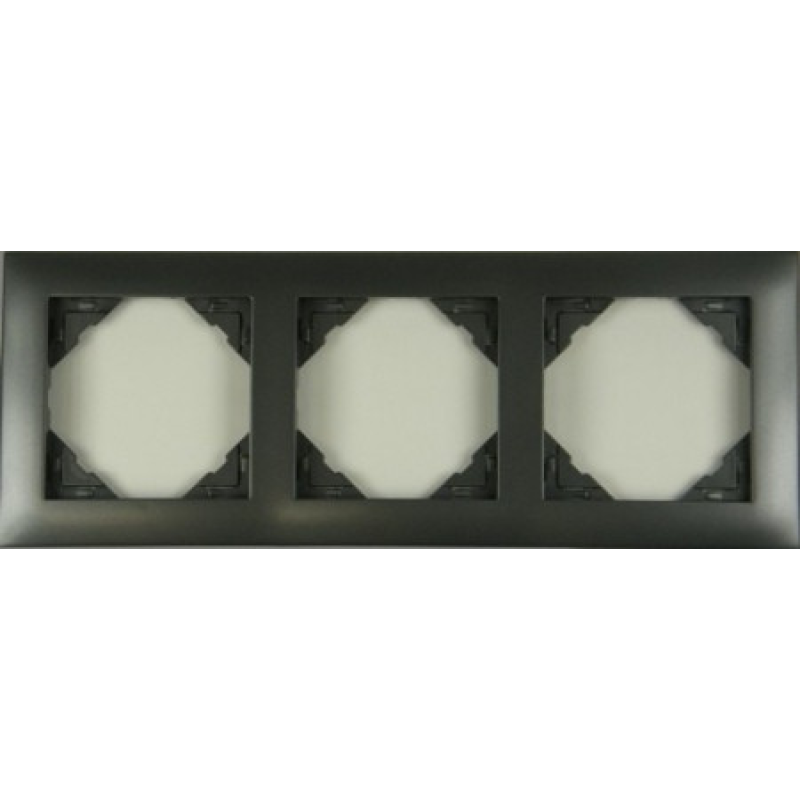 Рамка потрійна універсальна LOGUS металік графіт 90930 TIS Рамка потрійна універсальна LOGUS металік графіт 90930 TIS