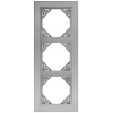 Рамка потрійна універсальна LOGUS металік алюмінієвий 90930 TAL