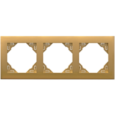Рамка потрійна універсальна LOGUS золото 90930 TDU