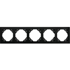 Рамка п“ятикратна універсальна LOGUS чорний матовий 90950 TPM
