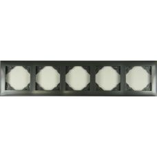 Рамка п“ятиразова універсальна LOGUS металік графіт 90950 TIS