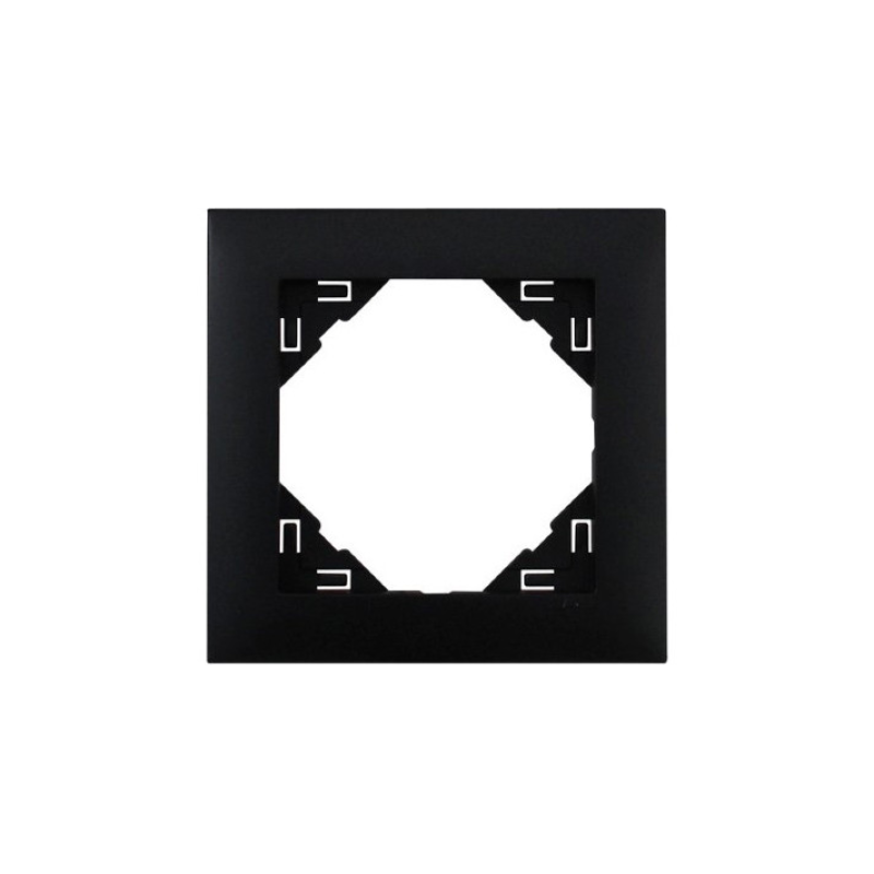 Рамка одинарна універсальна LOGUS чорний матовий 90910 TPM