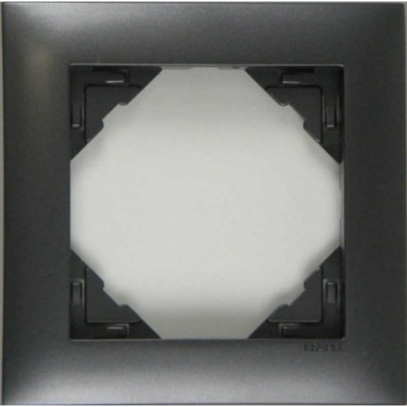 Рамка одинарна універсальна LOGUS металік графіт 90910 TIS