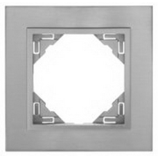 Рамка одинарна універсальна LOGUS металік алюмінієвий 90910 TAL