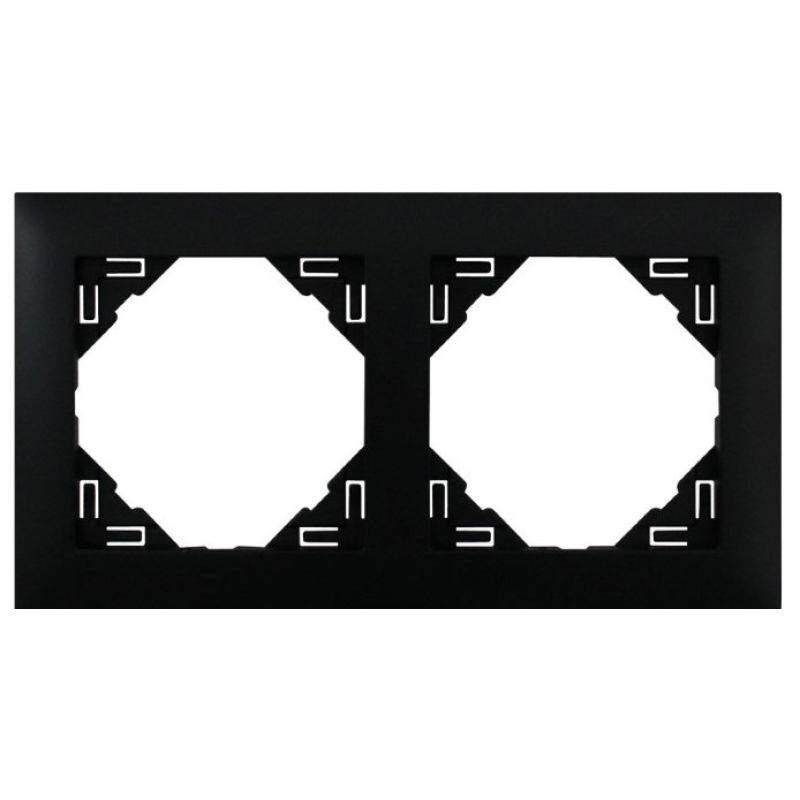 Рамка подвійна універсальна LOGUS чорний матовий 90920 TPM