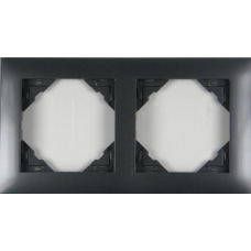 Рамка подвійна універсальна LOGUS металік графіт 90920 TIS