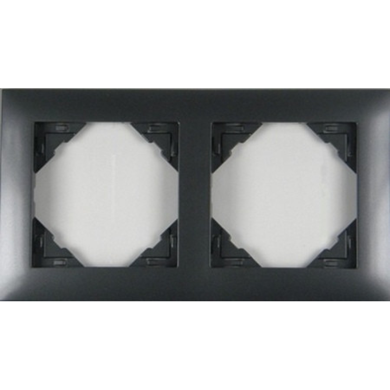 Рамка подвійна універсальна LOGUS металік графіт 90920 TIS