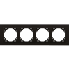 Рамка чотириразова ANIMATO чорний матовий 90940 TRR