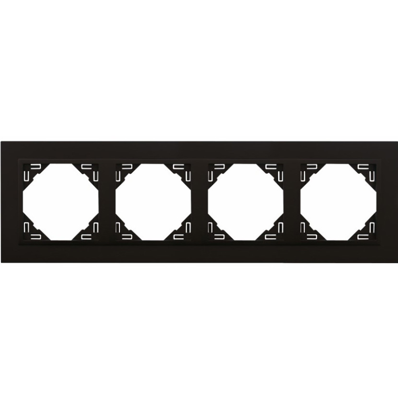 Рамка чотириразова ANIMATO чорний матовий 90940 TRR Рамка чотириразова ANIMATO чорний матовий 90940 TRR