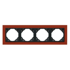 Рамка чотириразова ANIMATO темно-жовтогарячий/графіт 90940 TTS