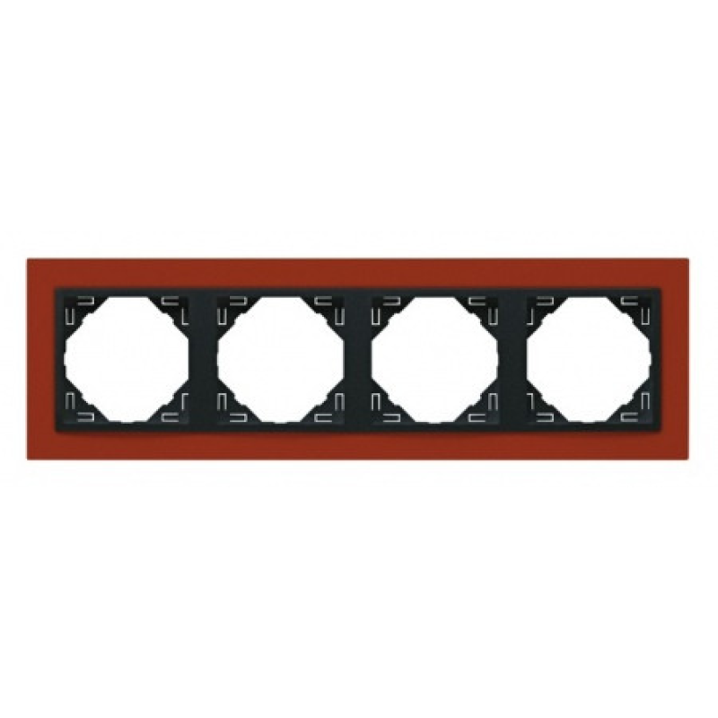 Рамка чотириразова ANIMATO темно-жовтогарячий/графіт 90940 TTS Рамка чотириразова ANIMATO темно-жовтогарячий/графіт 90940 TTS