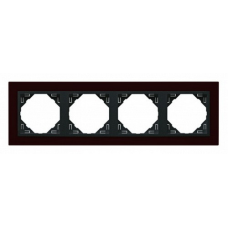 Рамка чотириразова ANIMATO темно-червоний/графіт 90940 TBS