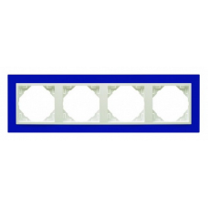 Рамка чотириразова ANIMATO синій/лед 90940 TZG