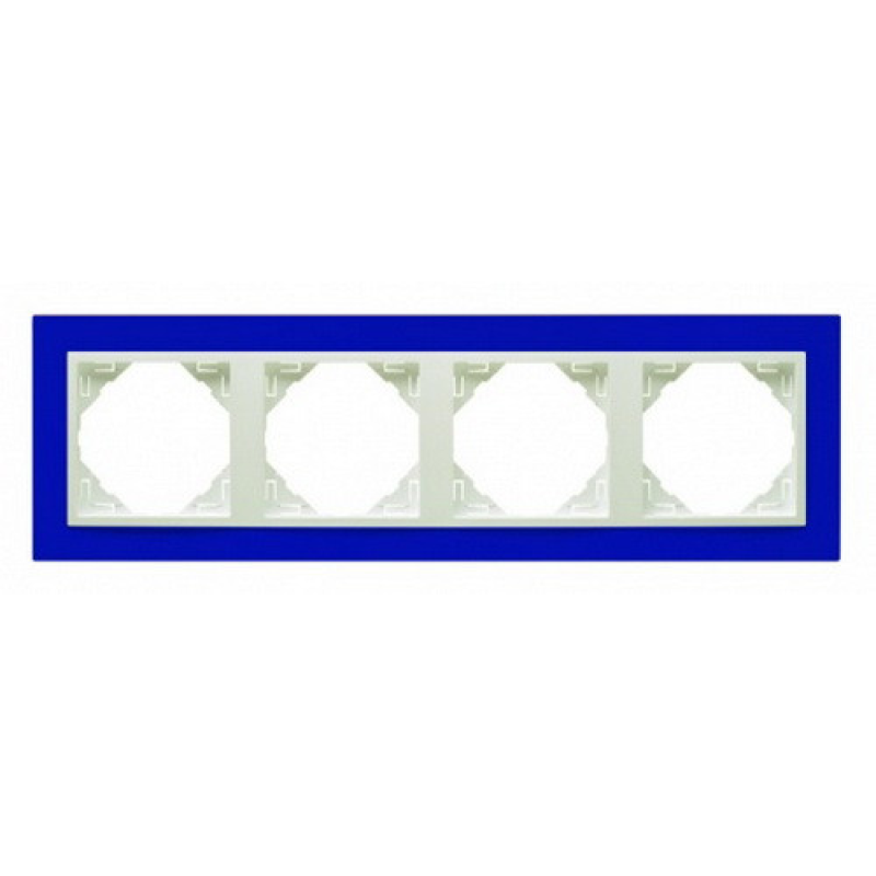 Рамка чотириразова ANIMATO синій/лед 90940 TZG