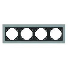 Рамка чотириразова ANIMATO металік алюміній/графіт 90940 TAS