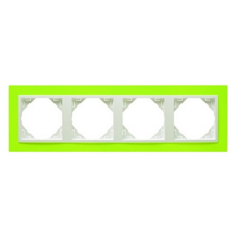 Рамка чотириразова ANIMATO зелений/лед 90940 TDG Рамка чотириразова ANIMATO зелений/лед 90940 TDG